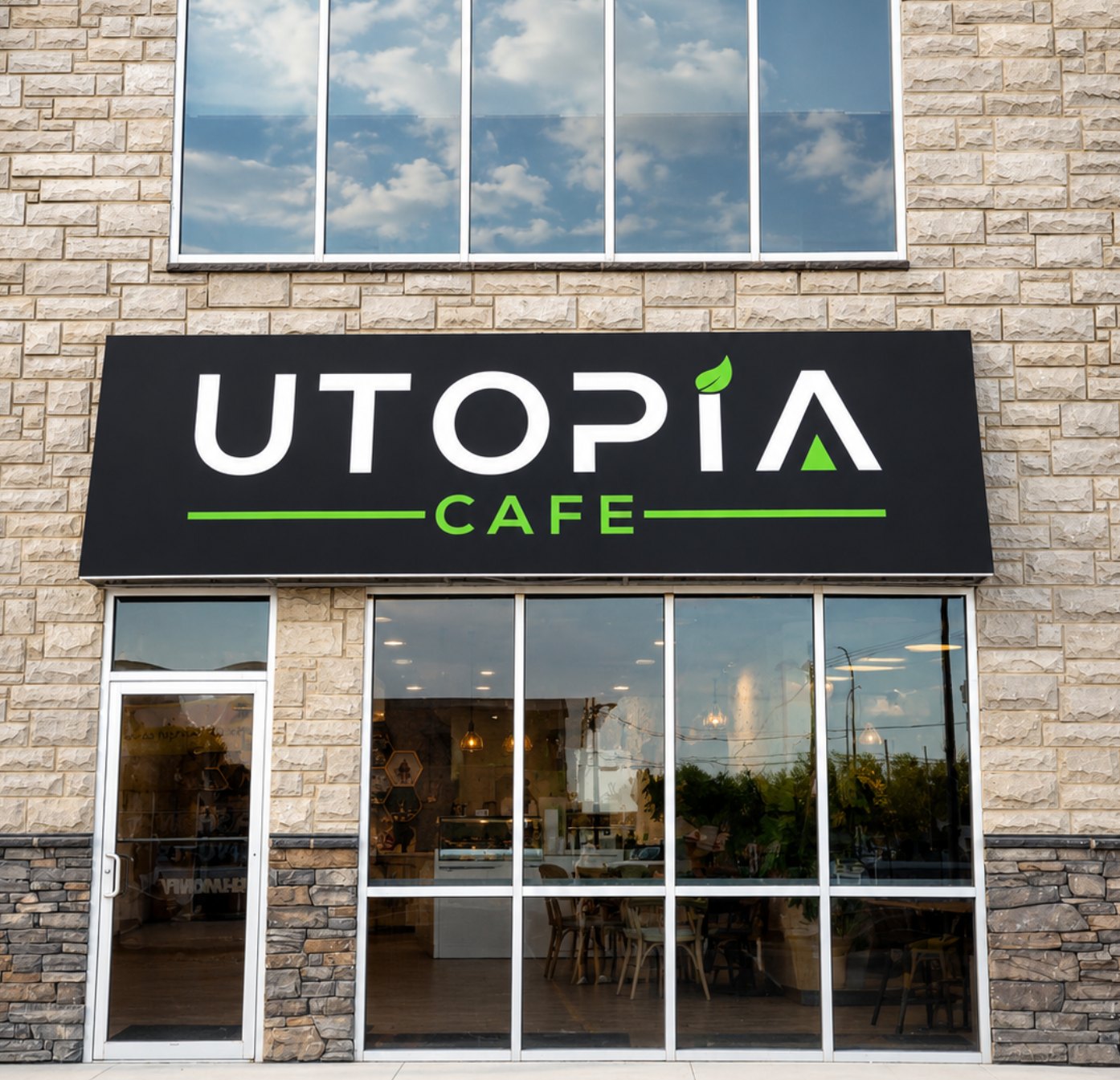 The storefront of Utopia Cafe on Victoria Avenue in Regina